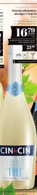 Wino bezalkoholowe musujące Cin & promocja w POLOmarket