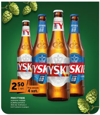 Piwo bezalkoholowe Tyskie Zero promocja w Groszek