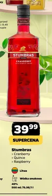 Wódka smakowa Stumbras Cranberry promocja w Netto
