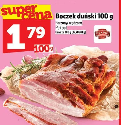 Boczek duński 100g promocja w TOPAZ