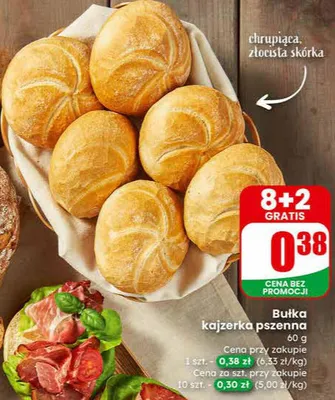 Bułka kajzerka pszenna promocja w Dino