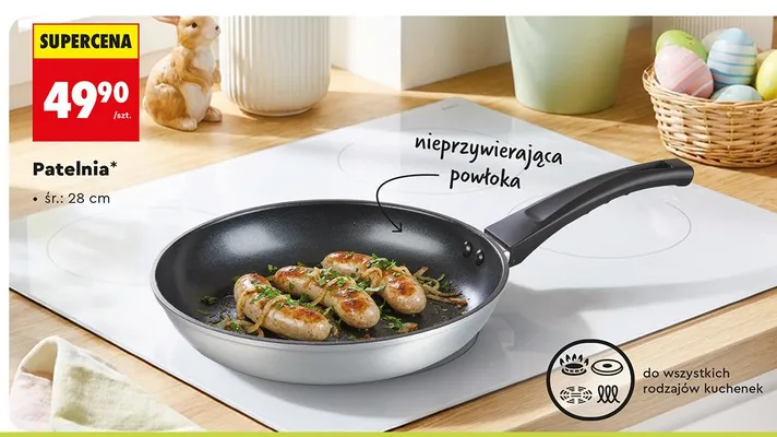 Patelnia ø 28 cm promocja w Biedronka