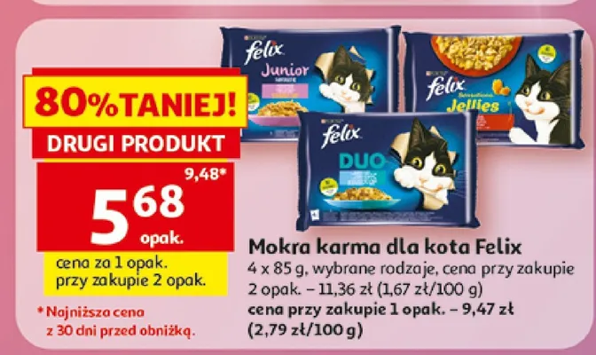 Mokra karma dla kota Felix Duo promocja w Auchan