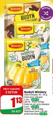 Budyń Winiary smak czekoladowy promocja w Dino