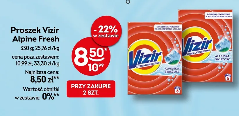 Proszek Vizir Alpine Fresh promocja w Żabka