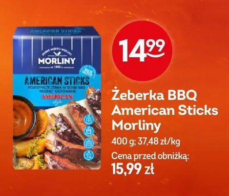 Żeberka BBQ American Sticks Morliny promocja w Żabka