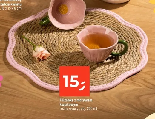 Filiżanka z motywem kwiatowym różne wzory promocja w Dealz