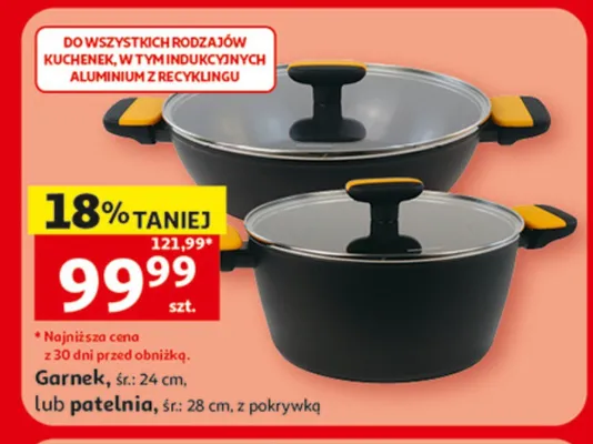 Garnek z pokrywką śr. 24 cm promocja w Auchan