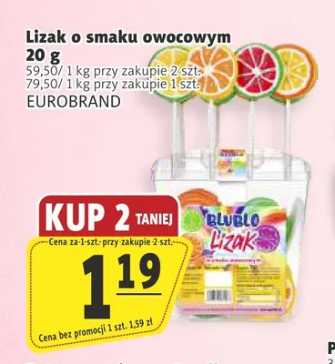 Lizak o smaku owocowym Eurobrand Blublo promocja w Prim Market
