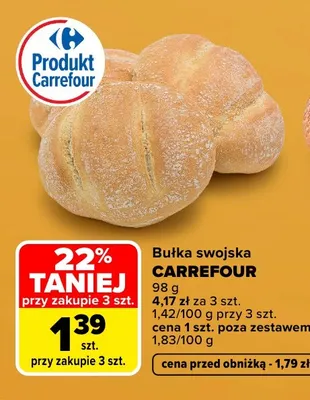 Bułka swojska Carrefour promocja w Carrefour
