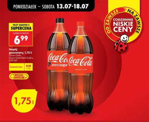 Napój gazowany Coca-Cola Zero Cukru promocja w Biedronka