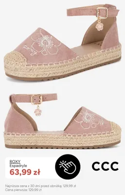 Espadryle damskie Roxy promocja w CCC