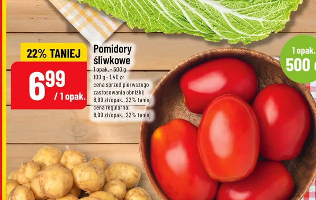 Pomidory śliwkowe promocja w POLOmarket
