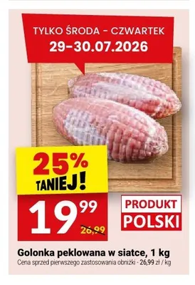 Golonka peklowana w siatce promocja w Twój Market