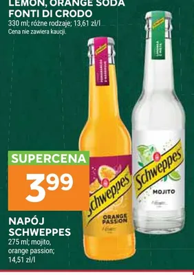 Napój gazowany Schweppes orange passion promocja w Stokrotka