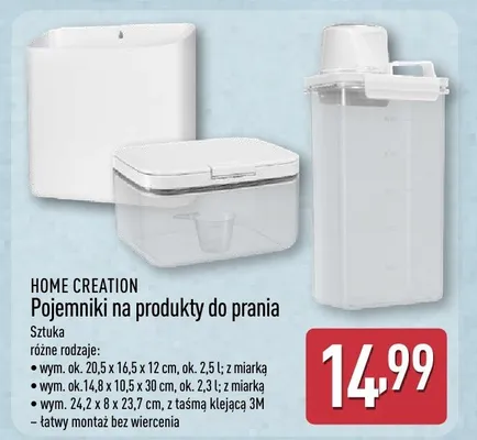 Pojemniki na produkty do prania promocja w Aldi