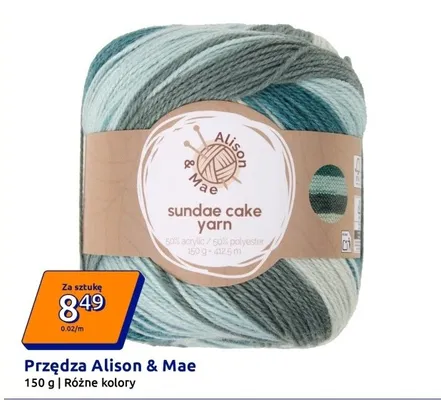 Przędza różne kolory promocja w Action