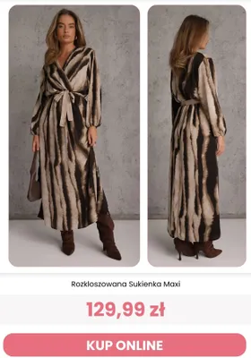 Sukienka maxi rozkloszowana Renee promocja w Renee