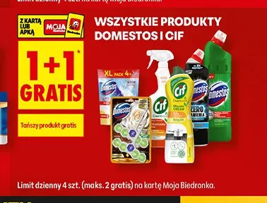 Produkty Domestos i Cif promocja w Biedronka