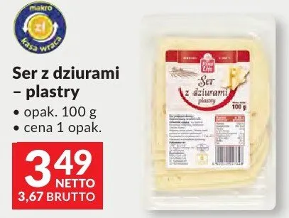 Ser z dziurami Fine Life plastry promocja w Makro