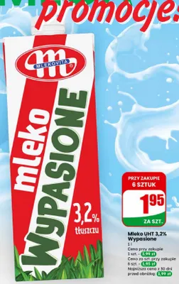 Mleko UHT 3,2% wypasione promocja w Dino