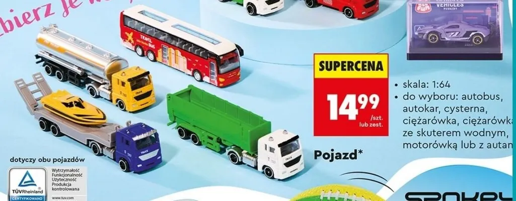 Pojazd skala 1:64 Ele Fun promocja w Dzień Dziecka