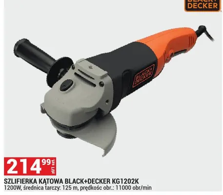 Szlifierka kątowa Black+Decker KG1202K 1200W promocja w Merkury Market