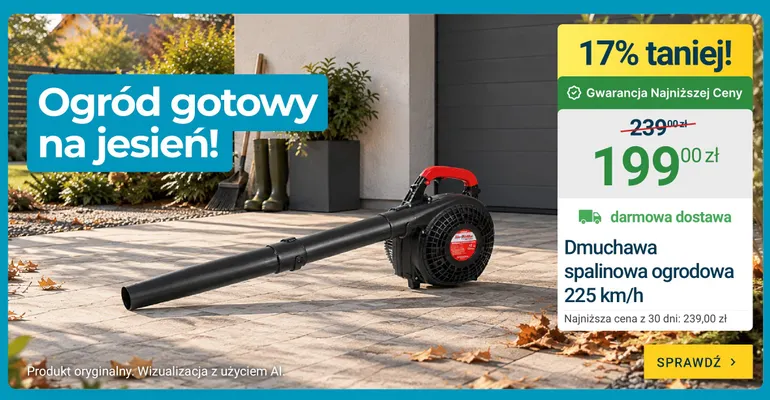 Dmuchawa spalinowa ogrodowa 225 km/h promocja w ERLI