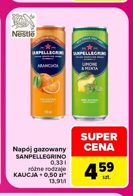 Napój gazowany Sanpellegrino promocja w Carrefour