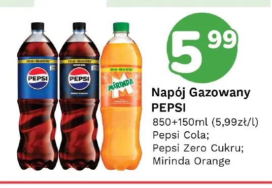 Napój gazowany Pepsi Cola promocja w Limonka