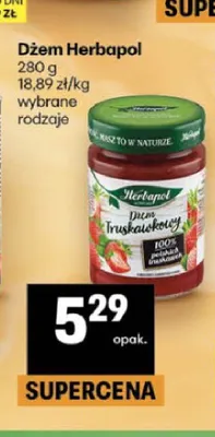 Dżem truskawkowy Herbapol promocja w Delikatesy Centrum
