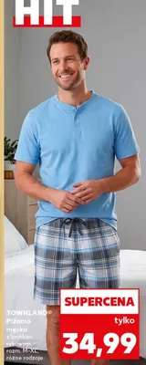 Piżama męska z krótkim rękawem rozm. M-XL, różne rodzaje promocja w Kaufland