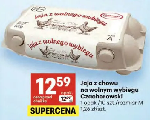 Jaja z chowu na wolnym wybiegu Czachorowski rozmiar M promocja w Delikatesy Centrum