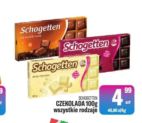 Czekolada Schogetten promocja w Tomi Markt