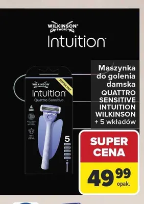 Maszynka do golenia damska Wilkinson Sword Intuition Quattro Sensitive promocja w Carrefour Market