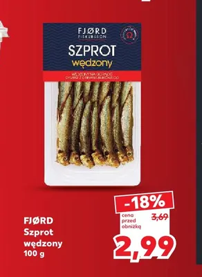 Szprot wędzony Fjørd Fiskursson promocja w Kaufland