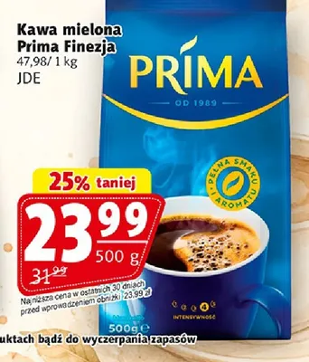 Kawa mielona Prima Finezja promocja w Prim Market