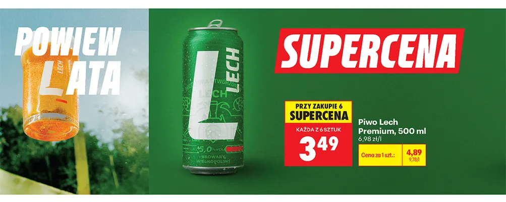 Piwo Lech Premium promocja w Biedronka