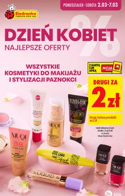 Kosmetyki do makijażu i stylizacji paznokci promocja w Biedronka