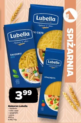 Makaron nitki cięte Lubella promocja w Netto