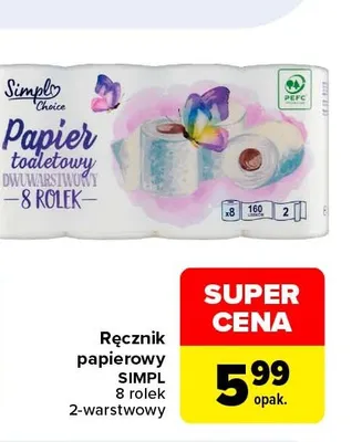 Ręcznik papierowy SIMPL promocja w Carrefour Market