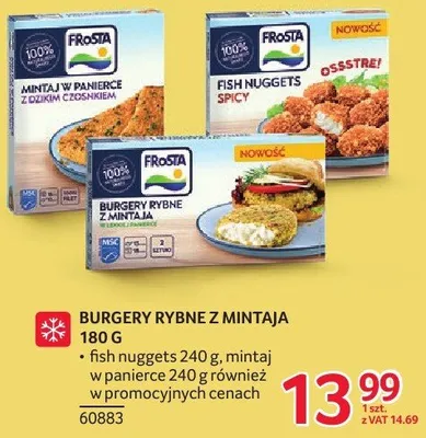 Burgery rybne z mintaja 180 g promocja w Selgros