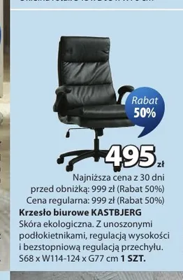 Krzesło biurowe Kastbjerg promocja w Jysk