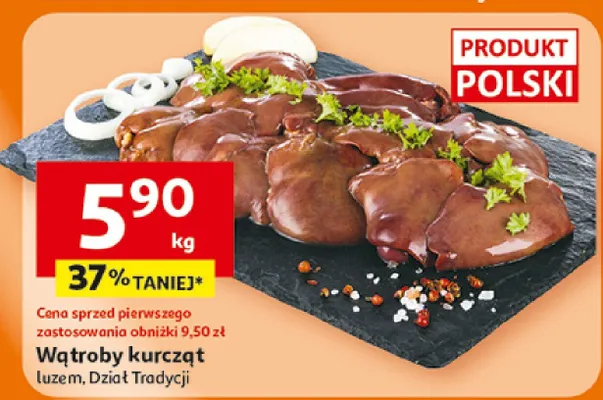 Wątroby kurczęt luzem promocja w Auchan
