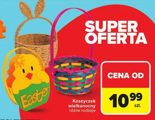 Koszyczek wielkanocny różne rodzaje promocja w Carrefour Market