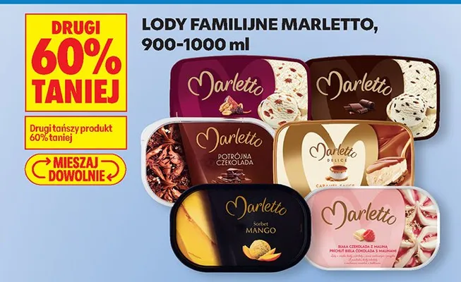 Lody familijne różne smaki promocja w Biedronka