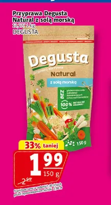Przyprawa Degusta Natural z solą morską promocja w Prim Market