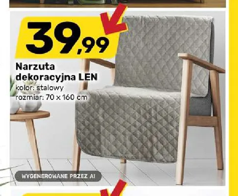 Narzuta dekoracyjna LEN promocja w Bricomarche