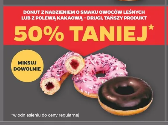 Donut z polewą kakaową promocja w Netto