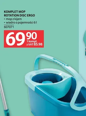 Komplet mop Rotation Disc Ergo Leifheit promocja w Selgros